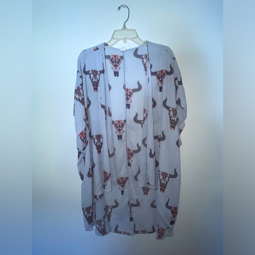 Bull Print Kimono